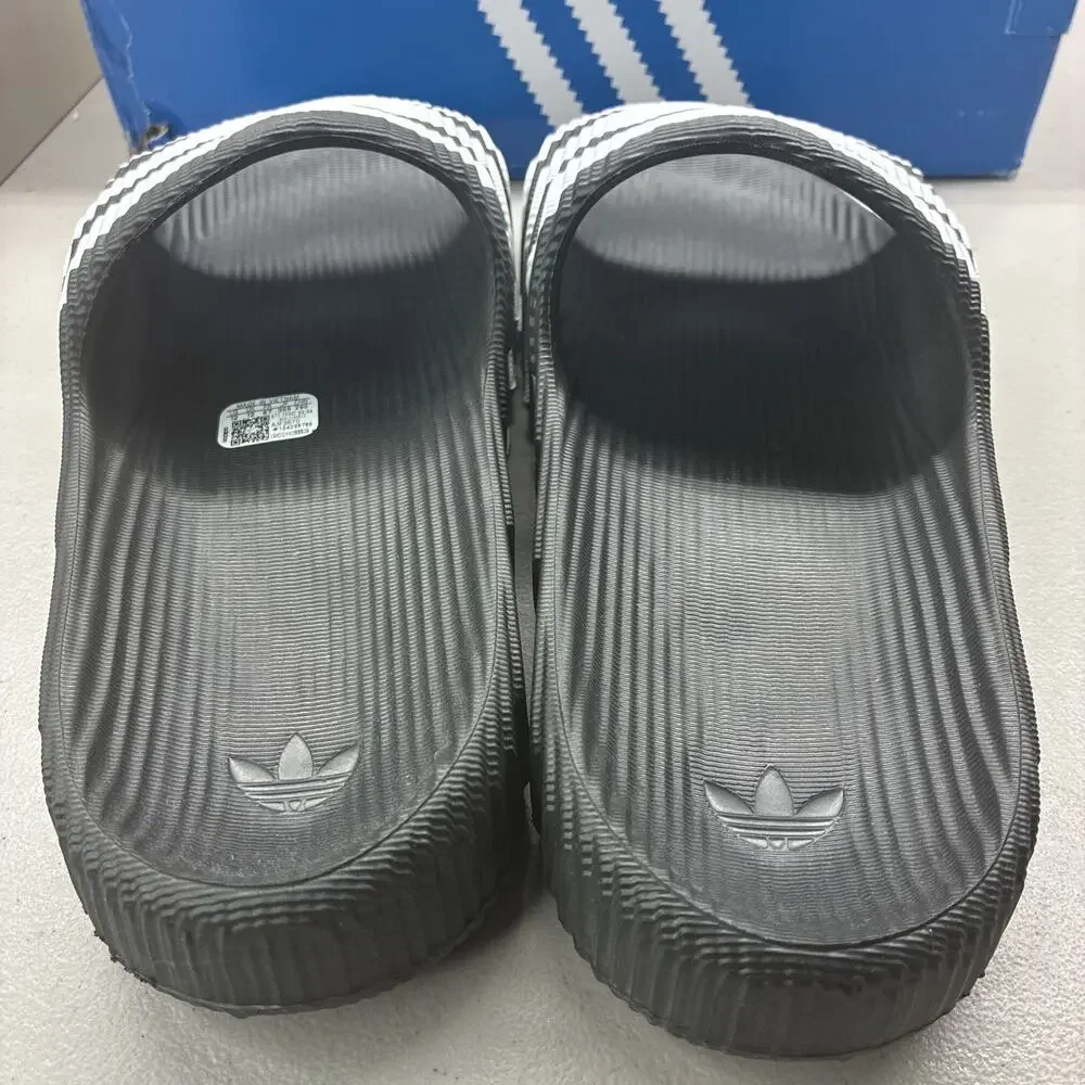 New adidas Adilette 22 Slide Black White IF3670 Size 12 Men’s With Box